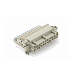 Insert HE, Quick Connection à ressort, femelle, 24 pin, 16A, Polycarbonate, 24B|48B 